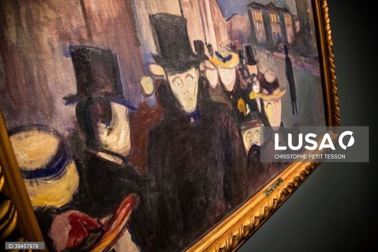 Exposição do pintor norueguês Edvard Munch no Museu d'Orsey em Paris