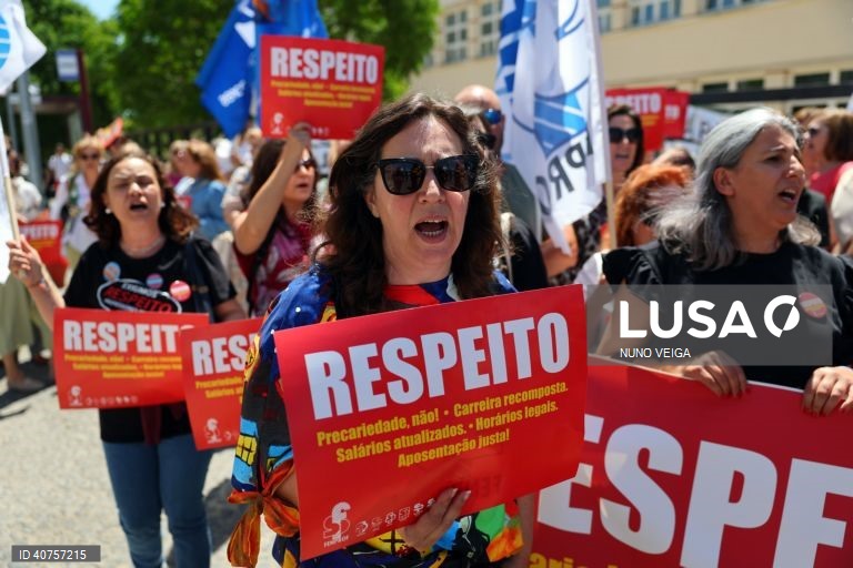 Protesto de professores do distrito de Beja