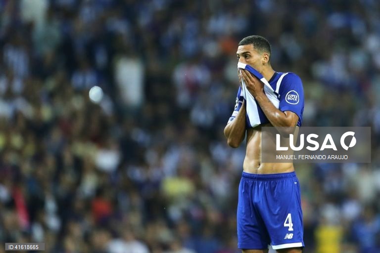 FC Porto’s David Carmo reacts during their UEFA Champions League Group H soccer match against FC Barcelona, at Dragao stadium, Porto, Portugal, 4th October 2023, MANUEL FERNANDO ARAUJO/LUSA

