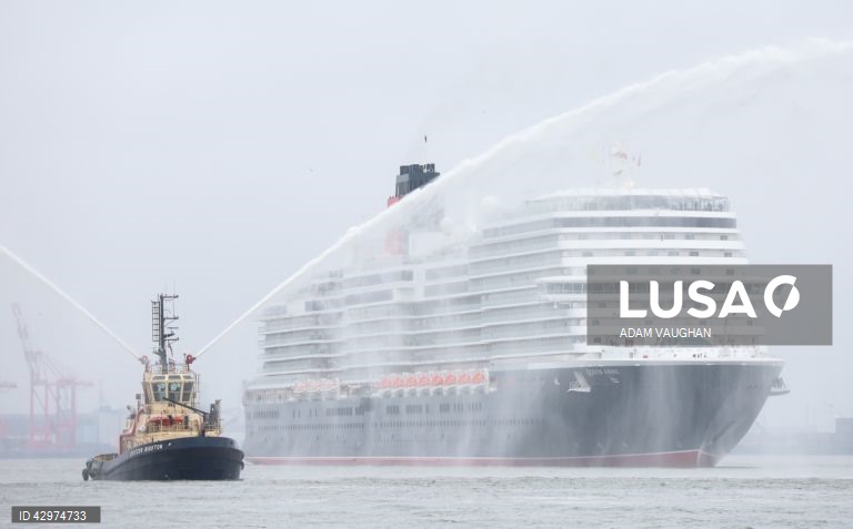 Cerimónia de atribuição do nome do novo navio de cruzeiro da Cunard, o Queen Anne