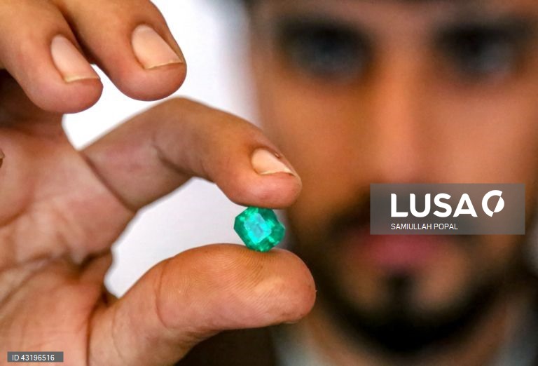 Afeganistão: Exposição de esmeraldas em Panjshir