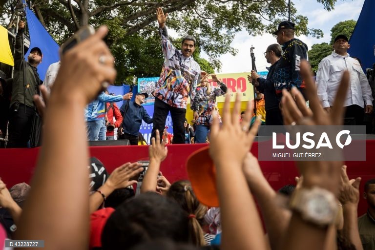 Venezuela: Campanha eleitoral de Nicolas Maduro em Caracas