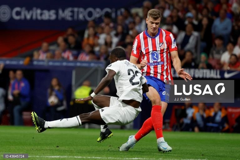 Futebol: Liga espanhola - Atlético de Madrid vs Real Madrid
