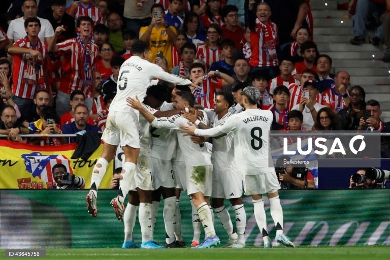 Futebol: Liga espanhola - Atlético de Madrid vs Real Madrid
