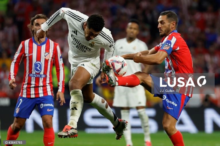 Futebol: Liga espanhola - Atlético de Madrid vs Real Madrid
