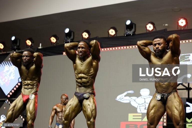 Quénia: Concurso de culturismo em Nairobi