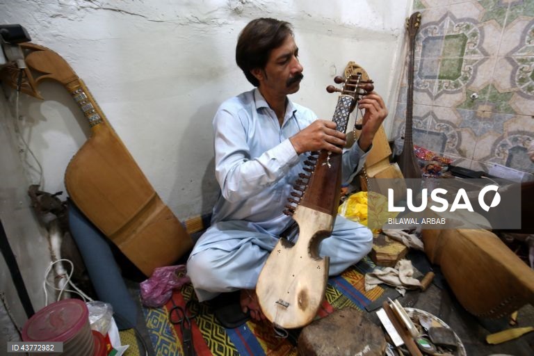 Paquistão: Fabrico artesanal de instrumentos de corda tradicionais em Peshawar
