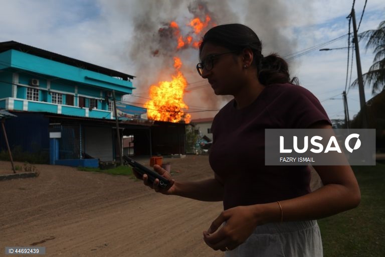 Incêndio em gasoduto na Malásia