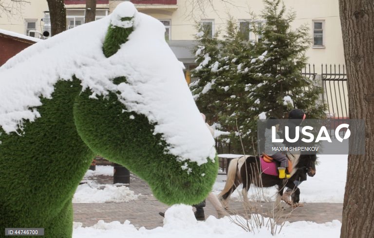 Rússia: Neve em Moscovo