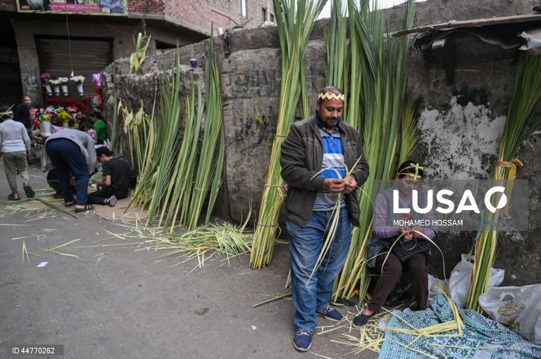 Egito: Cristãos coptas egípcios celebram o Domingo de Ramos ortodoxo