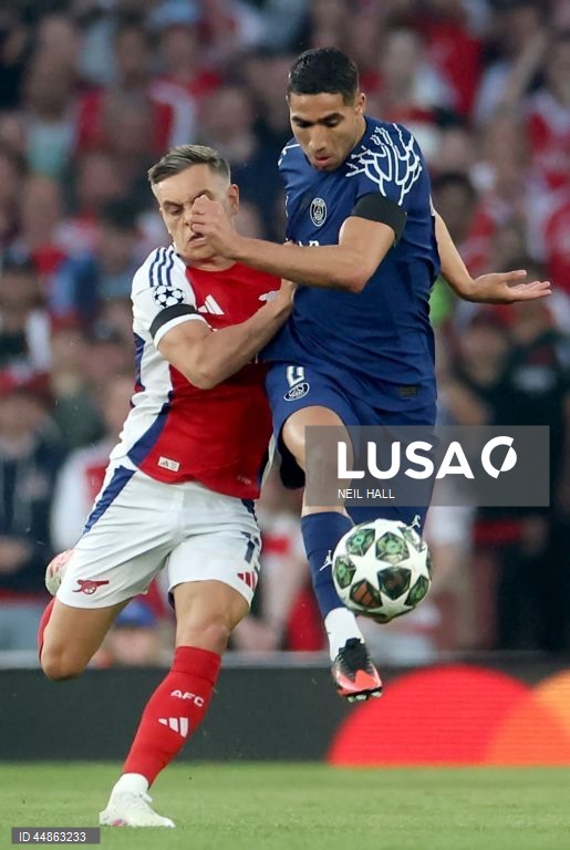 Futebol: Liga dos Campeões - Arsenal vs Paris Saint-Germain 