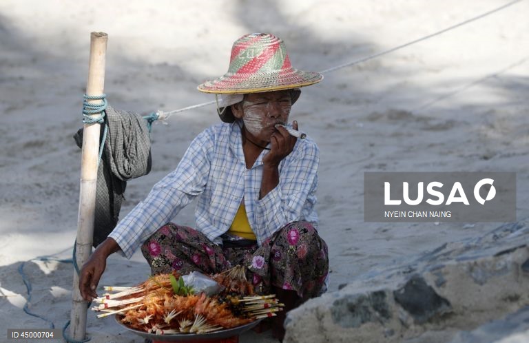 Myanmar: Vida quotidiana na praia de Ngwe Saung