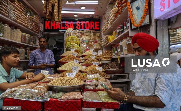 Índia: Mercado de rua em Nova Deli