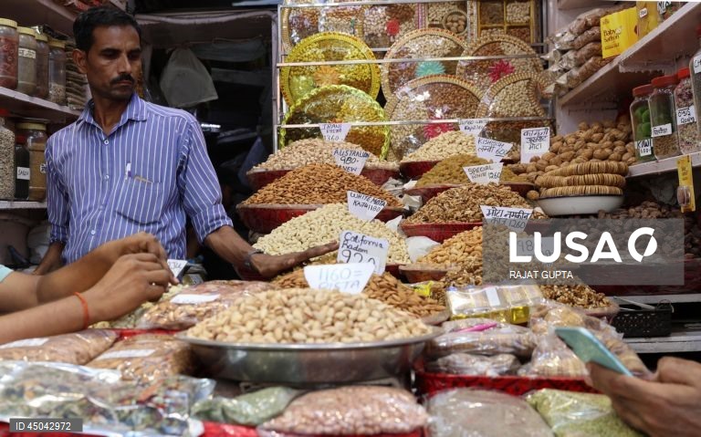Índia: Mercado de rua em Nova Deli
