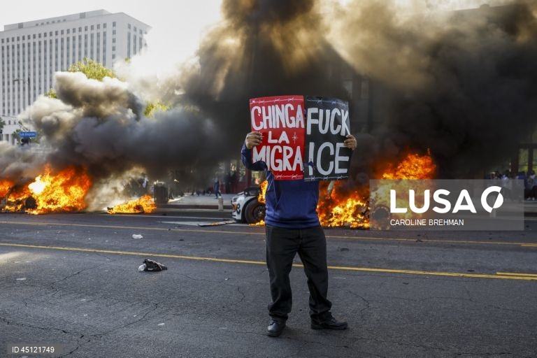 EUA: Protestos anti-Trump em Los Angeles