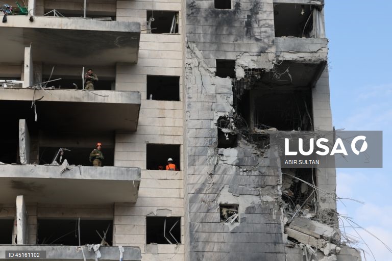 Israel: Edifícios destruidos pelos misseis iranianos