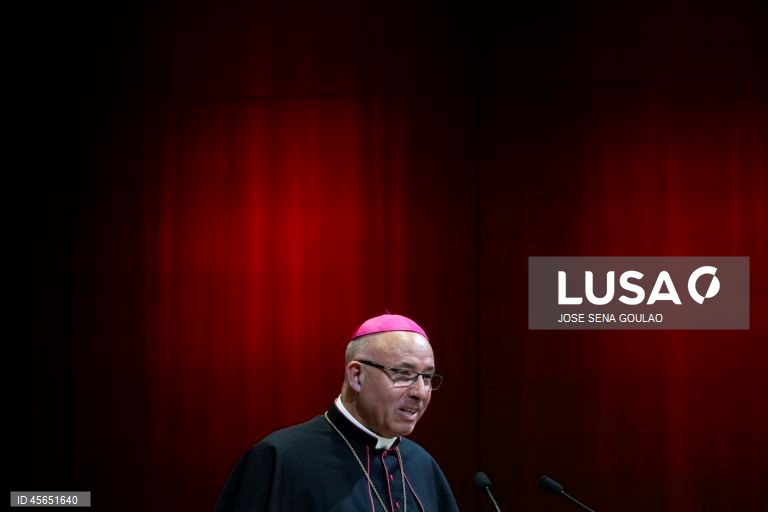 Secretário de Estado do Vaticano, Cardeal Pietro Parolin, durante a cerimónia de encerramento do compromisso do Jubileu com a cidade, na Fundação Calouste Gulbenkian, em Lisboa.