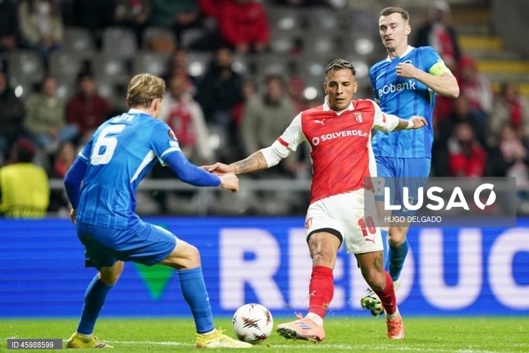 Futebol: Liga Europa - Sporting de Braga vs Genk