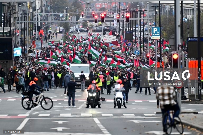 Bruxelas: Marcha nacional em solidariedade com o povo palestiniano.