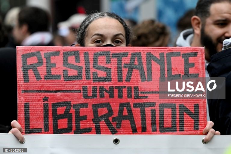 Bruxelas: Marcha nacional em solidariedade com o povo palestiniano.