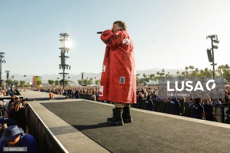 Primeiro dia do segundo fim de semana do Festival de Música e Artes de Coachella Valley de 2026, no Empire Polo Club, em Indio, Califórnia, EUA.