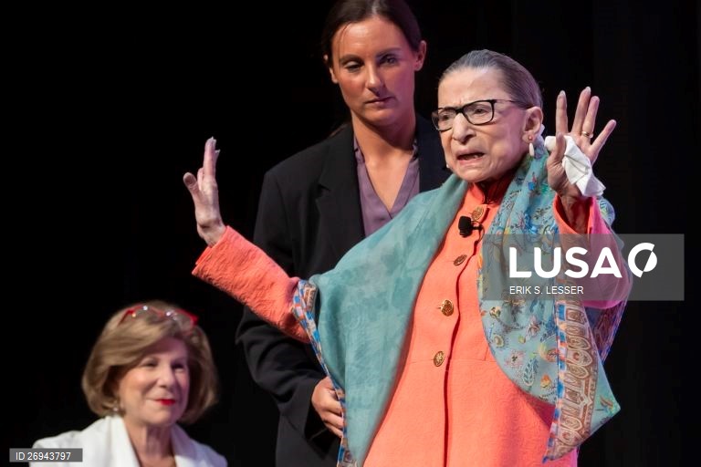 Justice Ruth Bader Ginsburg gives a presentation at the National Book Festival