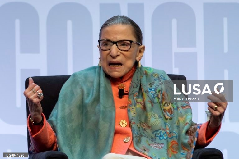 Justice Ruth Bader Ginsburg gives a presentation at the National Book Festival