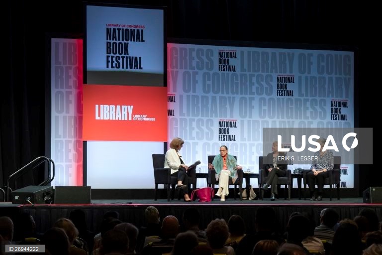 Justice Ruth Bader Ginsburg gives a presentation at the National Book Festival