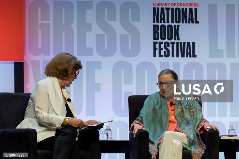 Justice Ruth Bader Ginsburg gives a presentation at the National Book Festival