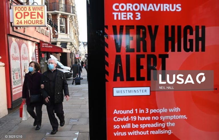 Covid-19: Londres e sudeste de Inglaterra com novo confinamento