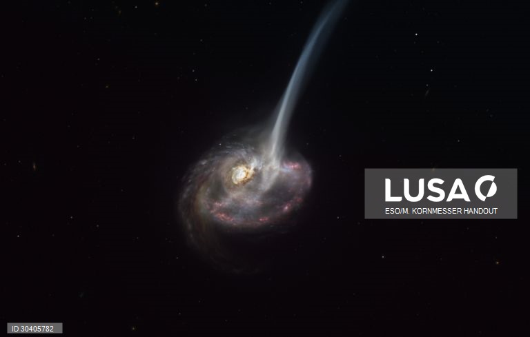 Artists representation of the ID2299 galaxy