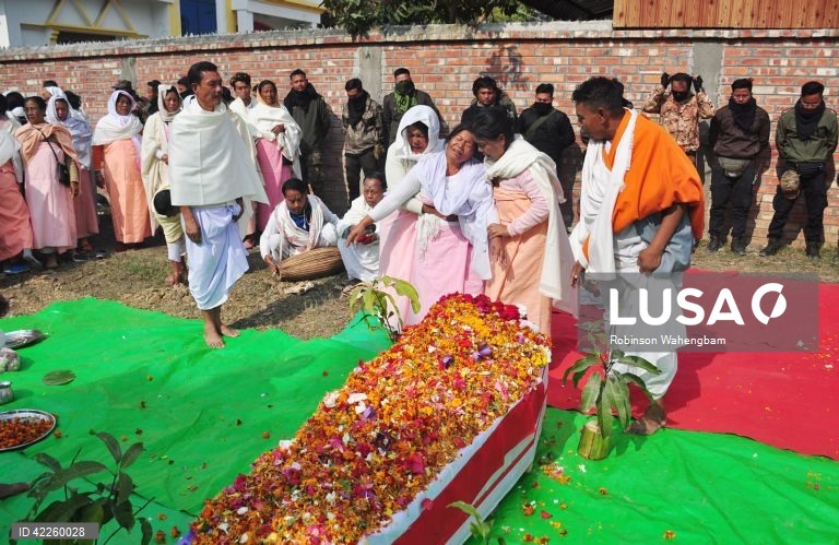 Funerals of two people killed during clashes between rival ethnic groups in Manipur