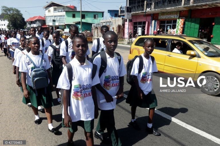 Liberians parade to mark World Book & Copyright Day in Monrovia