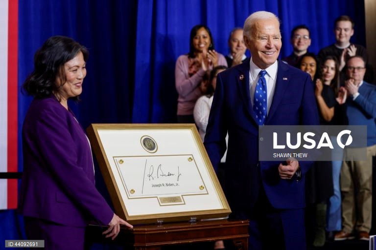 US President Biden honors former Labor Secretary Perkins