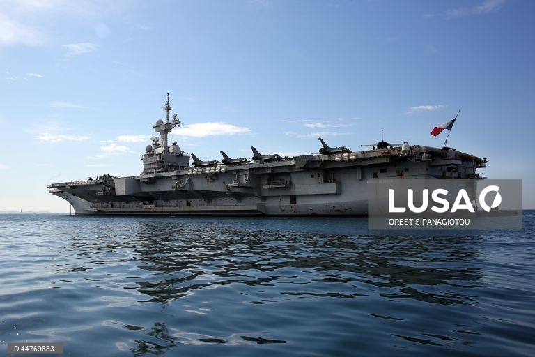 Espanha envia fragata para se juntar ao porta-aviões francês Charles de Gaulle em Chipre