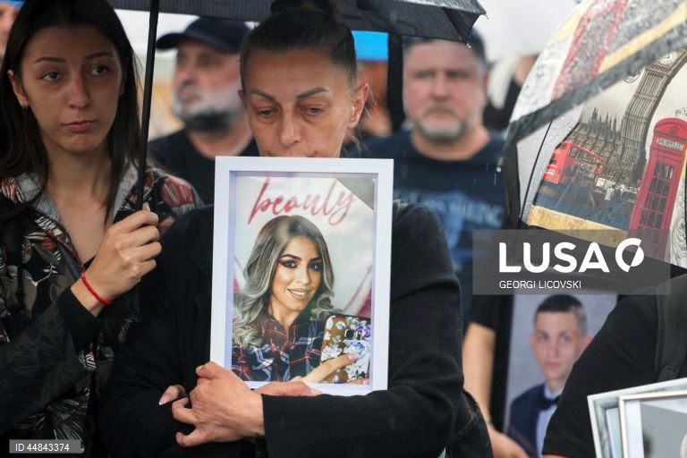 Parents of night club fire victims march in Kocani, North Macedonia