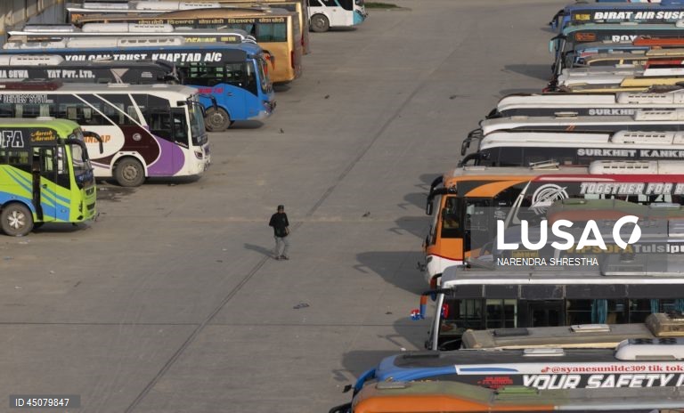 Public transport operators protest in Kathmandu