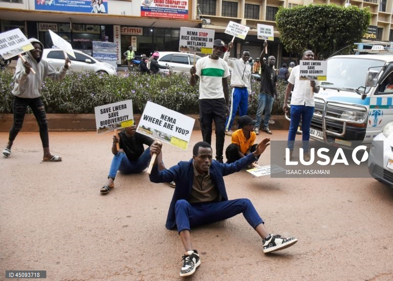 Ugandas activists stage protest against Lwera wetland degradation