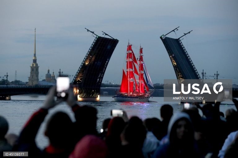 Rehearsal of the Scarlet Sails celebration in Saint Petersburg