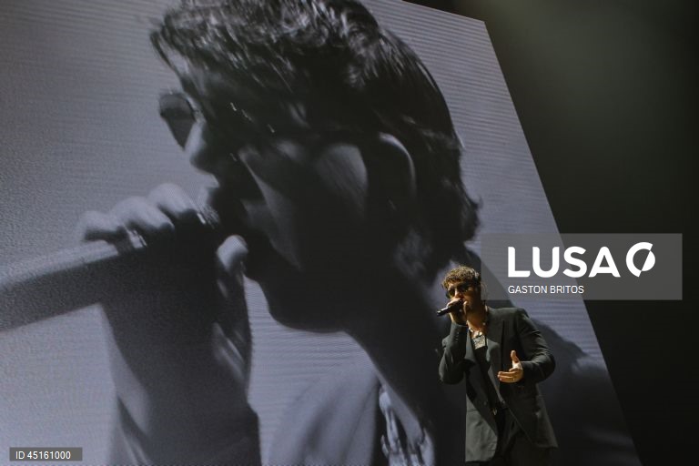 Quevedo performs at the Antel Arena in Montevideo