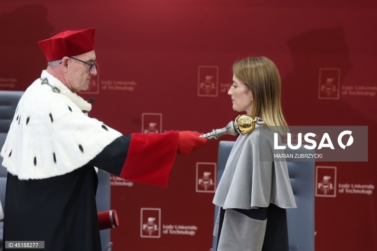 EU Parliament President Roberta Metsola receives honorary degree of university in Lodz