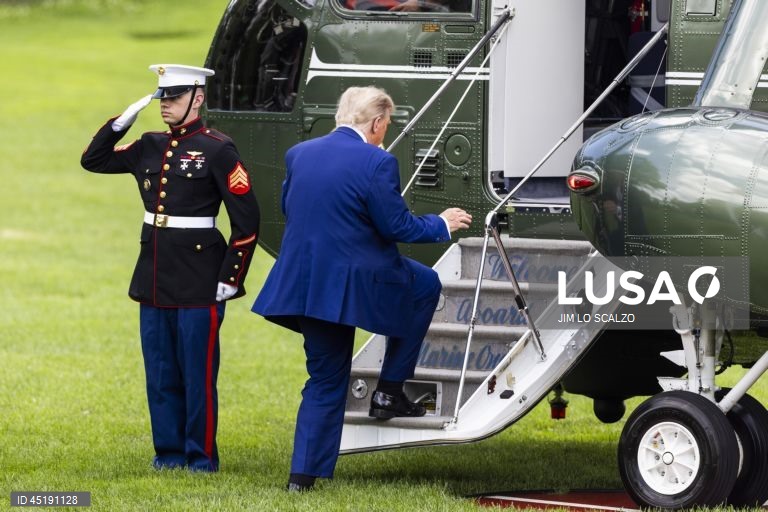 President Trump departs White House for New Jersey