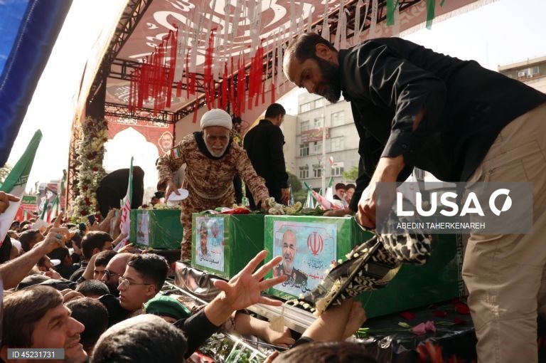 Funeral ceremony for Iranian IRGC leaders who were killed in Israel airstrike in Tehran