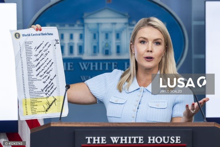 White House Press Secretary Karoline Leavitt briefs the media at White House