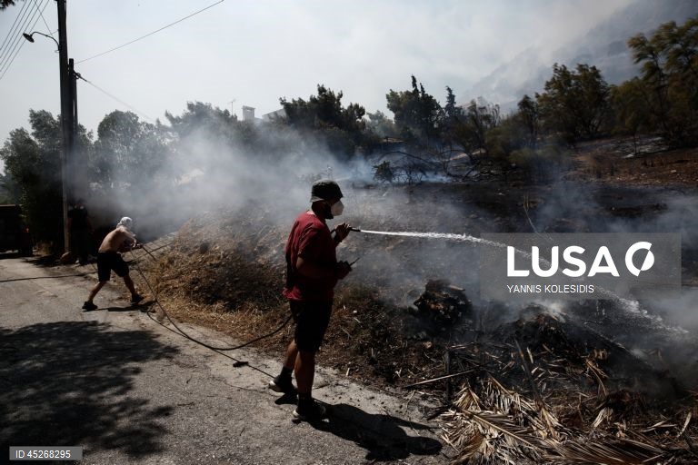 Incêndios controlados em Creta e nos arredores de Atenas