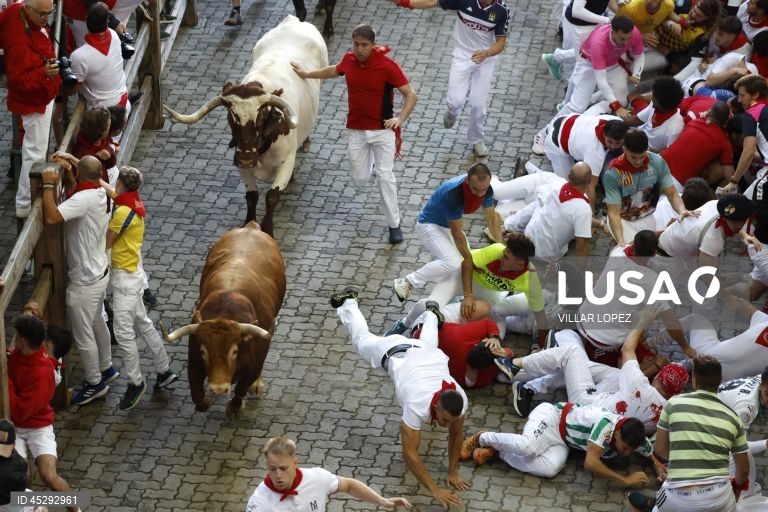 Running of the Bulls at Pamplonas San Fermin festival