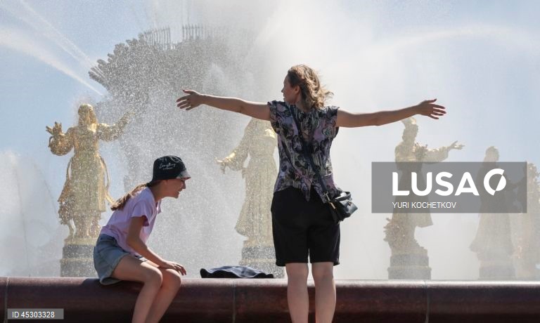 Hot weather day in Moscow