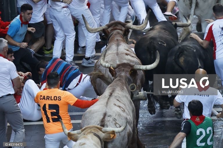 Running of the Bulls at Pamplonas San Fermin festival