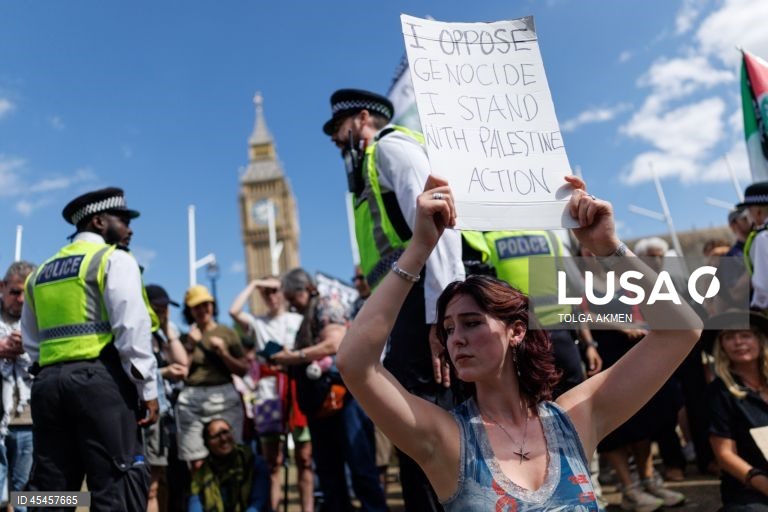 Mais de 50 detidos em Londres num novo protesto de apoio à Palestine Action