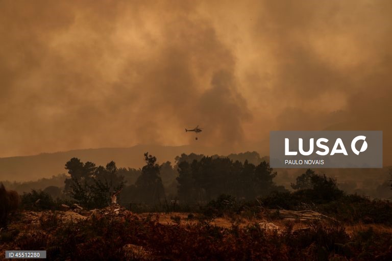 65 incêndios hoje, cinco mais preocupantes